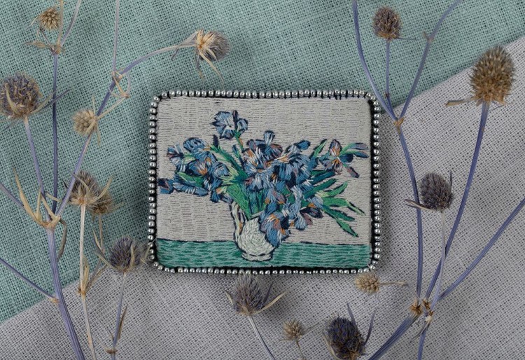 Набор для вышивания «Брошь. Ирисы» — картинка 3