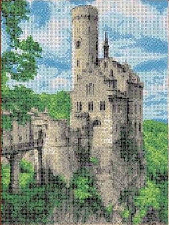 Рисунок на ткани «Замок»