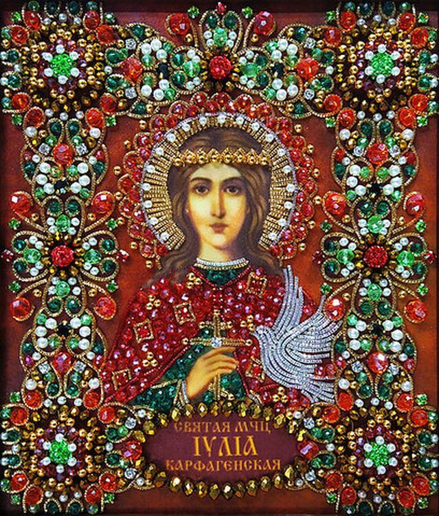 Набор вышивки хрустальными камнями «Святая Иулия» — картинка 2