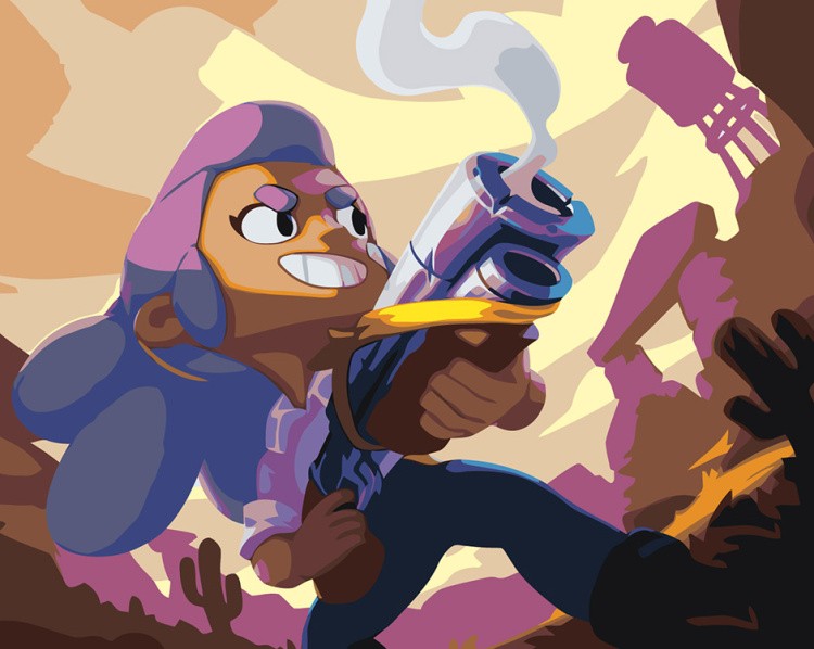 Картина по номерам «Brawl Stars Бравл Старс: герой Шелли»