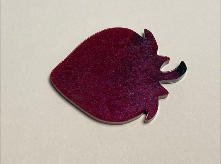 Молд №486 Брошь Клубника (6 см), Art Blong — картинка 2