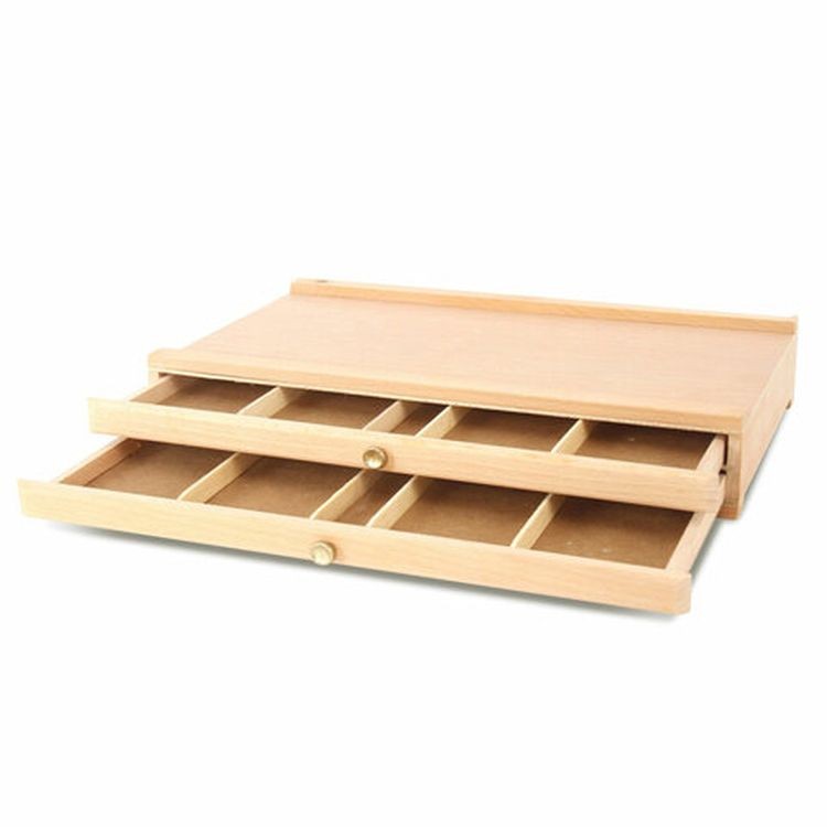 Органайзер для пастели ГАММА «Студия», бук, 27х7,3х41 см, 2 уровня — картинка 3