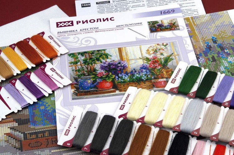 Набор для вышивания «Подоконник с цветами» — картинка 6