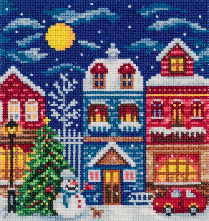 Набор для вышивания «Открытка. Зимний городок» — картинка 3
