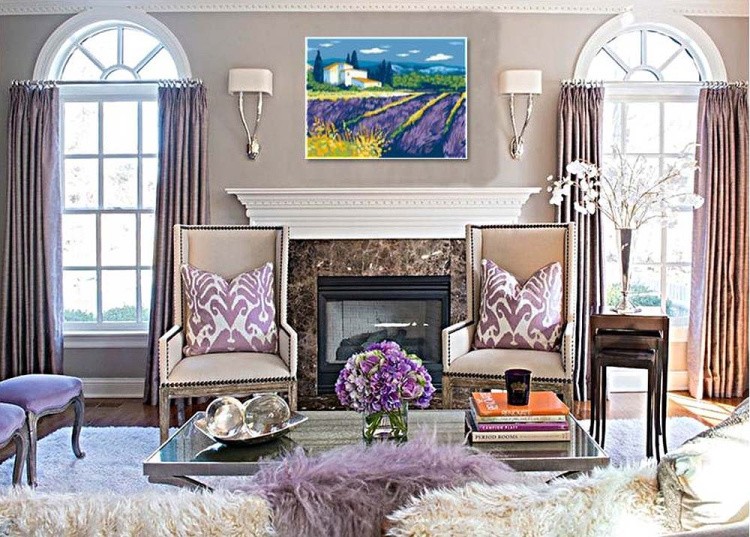 Картина по номерам «Лавандовое поле» — картинка 2