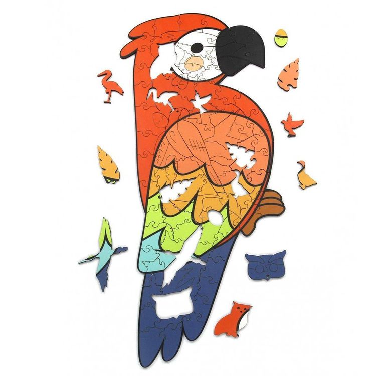 Деревянные пазлы WoodLandToys «Попугай» — картинка 2