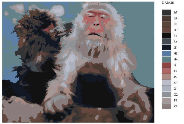 Картина по номерам «Японские макаки» — картинка 2