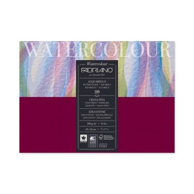 Альбом для акварели «Watercolour» 18х24 см, 20 листов, среднезернистая