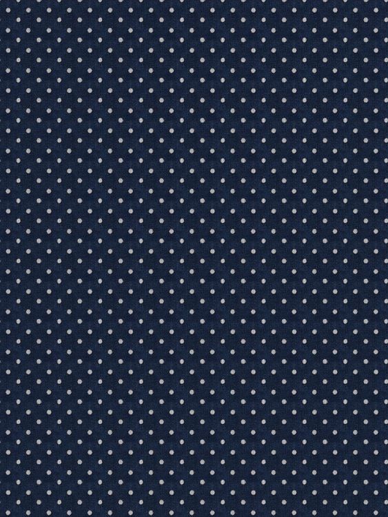 Ткань Лен, 140 г/м², 5 м x 150 см, цвет: синий, принт горошек, TBY — картинка 4