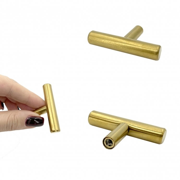 Ручка для подноса Т-образная латунь, 5 см, 2 шт. — картинка 2