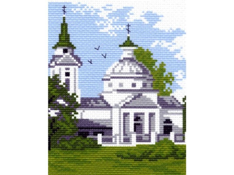 Рисунок на канве «Церковь»