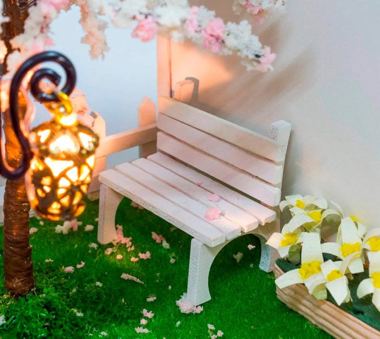 Набор для создания миниатюры (румбокс) «Коттедж с бассейном» — картинка 5