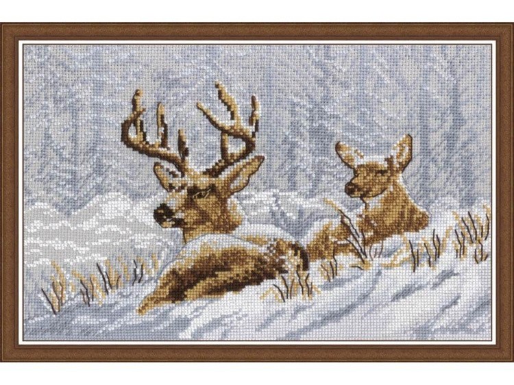 Набор для вышивания «Олени на привале» — картинка 2