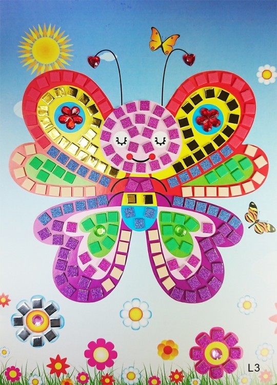 Мозаика из стикеров «Бабочка-красавица»