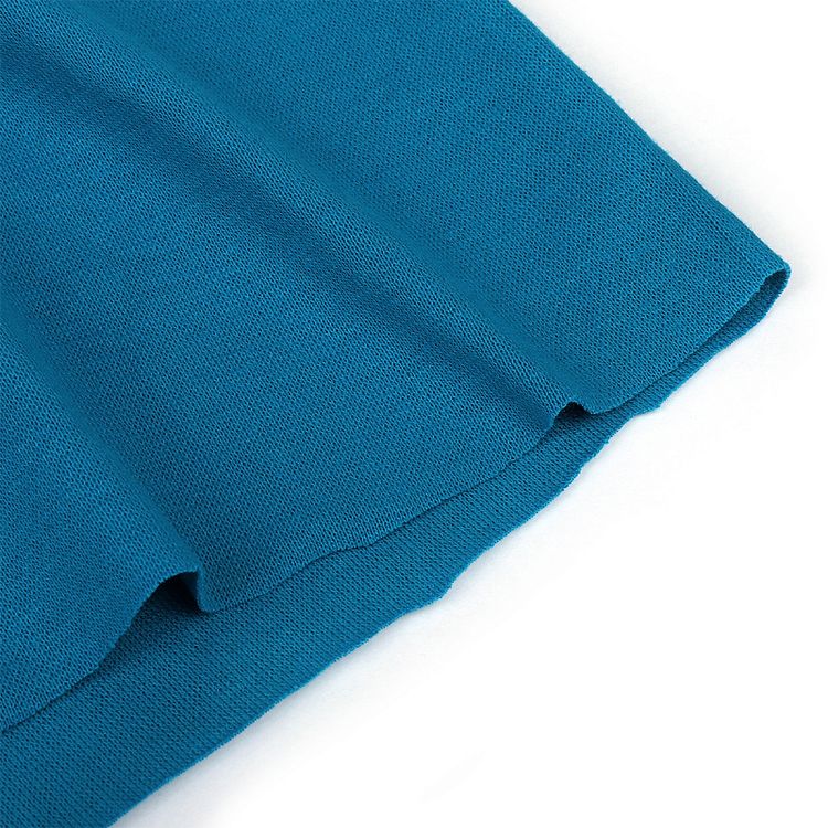 Ткань трикотаж Рибана с лайкрой, 3 м, ширина 80-90 см, 215 г/м2, опененд, цвет: бирюза, TBY — картинка 5