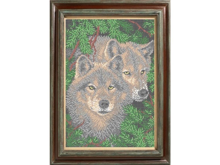 Рисунок на ткани «Волки»