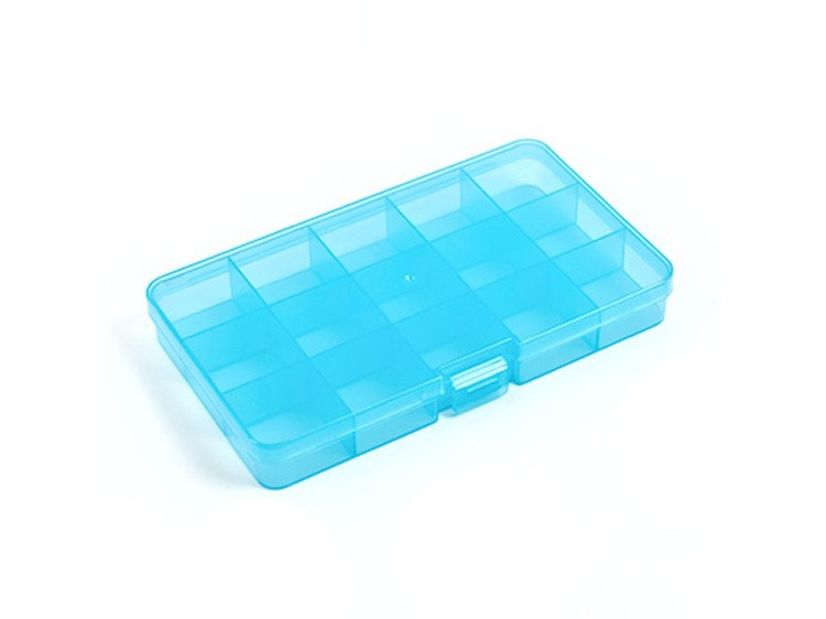 Коробка для швейных принадлежностей Gamma, цвет: голубой прозрачный