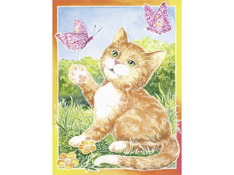 Картина акварелью по контурам «Котята» — картинка 4