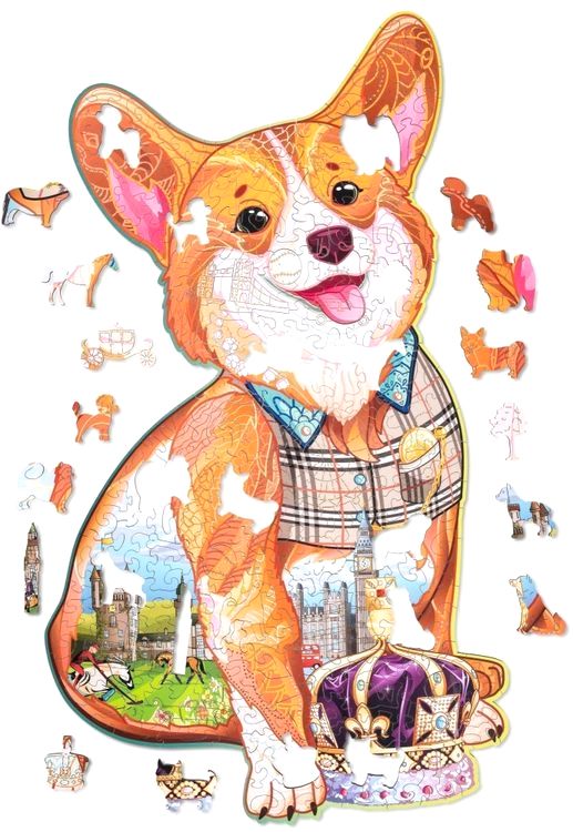 Деревянный пазл Wood Trick «Величественный Корги» — картинка 2