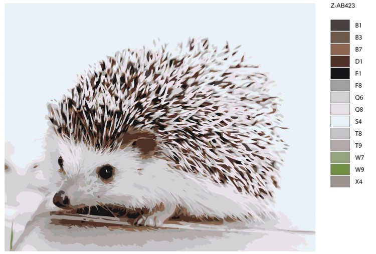 Картина по номерам «Ежик» — картинка 2