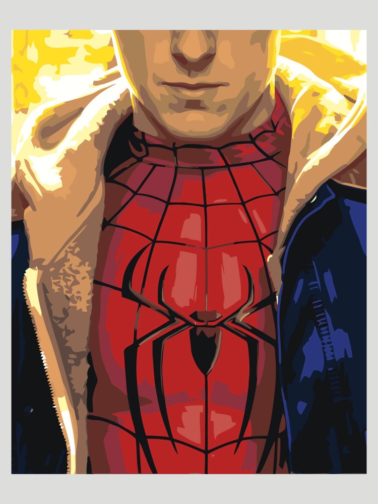 Картина по номерам Человек паук Spiderman: арт 40x50 — картинка 2