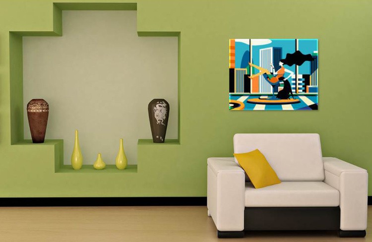 Картина по номерам «Дама с пантерой» — картинка 3