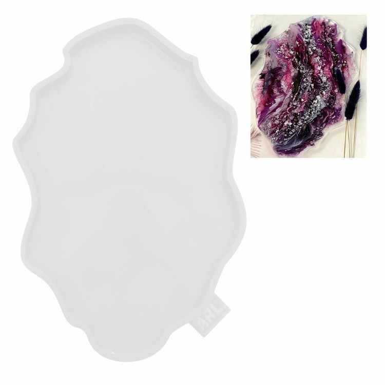 Глянцевый силиконовый молд Поднос Овал (white), Art Resin LAB — картинка 2