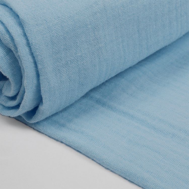 Ткань Муслин, 5 м x 130 см, 125 г/м², цвет: светло-голубой, TBY — картинка 4