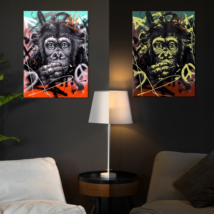 Картина по номерам со светящейся краской «Горилла Стрит Арт» — картинка 2