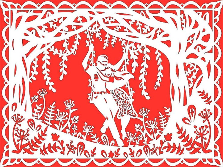 Вытынанка «Качели для двоих» — картинка 4