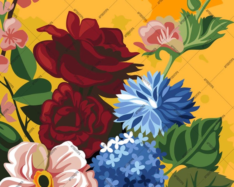 Картина по номерам «Букет Цветочное изобилие» — картинка 2