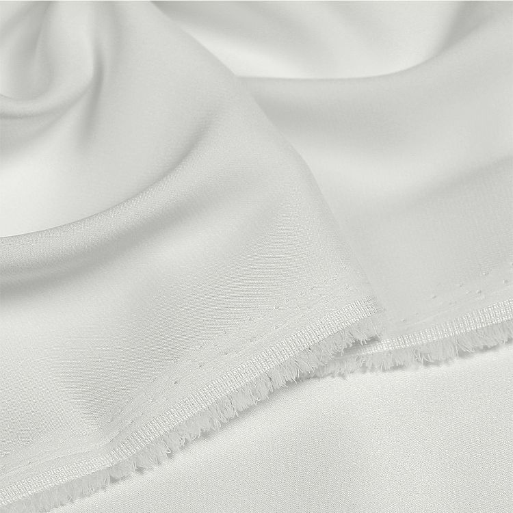 Ткань шелк Армани, 5 м, ширина 150 см, 90 г/м², цвет: 01 белый, TBY — картинка 4