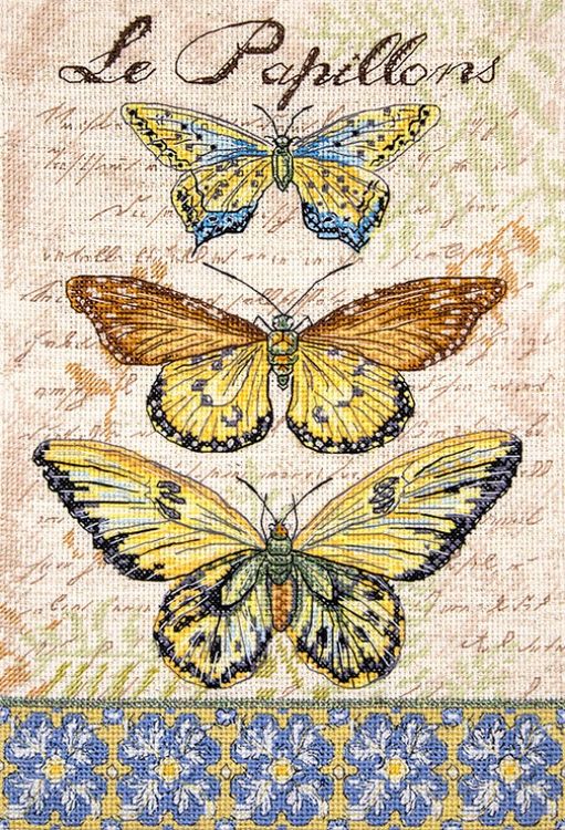 Набор для вышивания «Vintage Wings-Le Papillons»