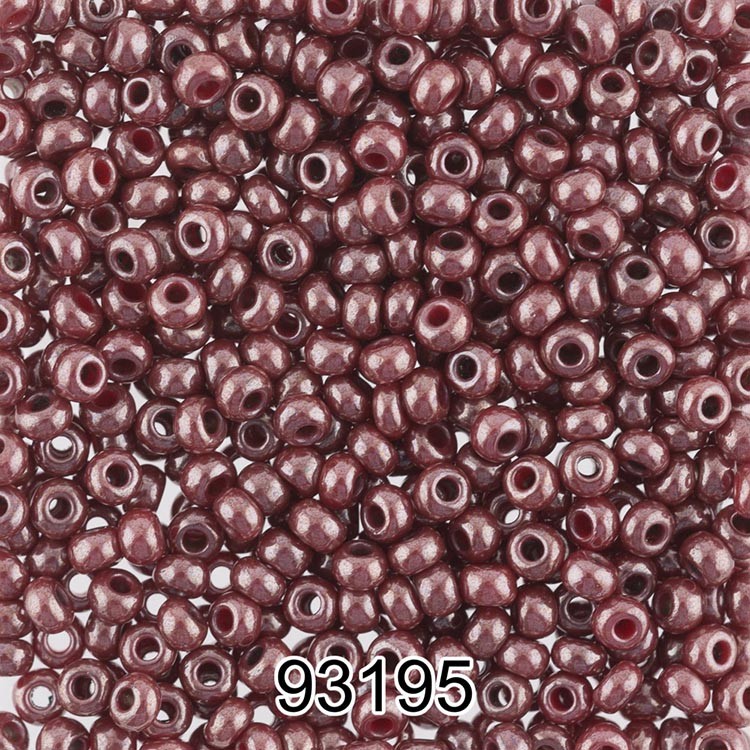 Бисер Чехия круглый 7, 10/0, 2,3 мм, 500 г, цвет: 93195 коричневый