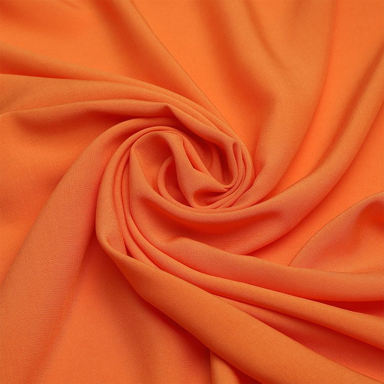 Ткань Штапель, матовая, 5 м, ширина 145 см, 110 г/м2, цвет: 03 оранжевый, TBY