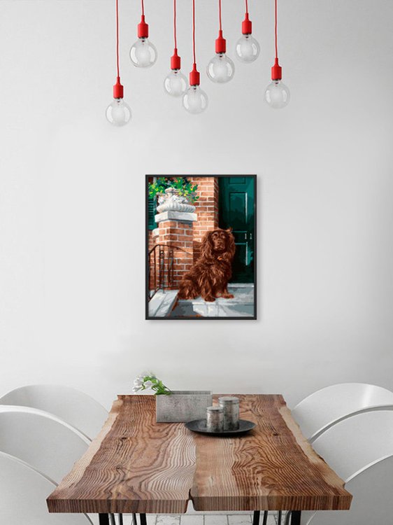 Картина по номерам «Хозяина нет дома» — картинка 8