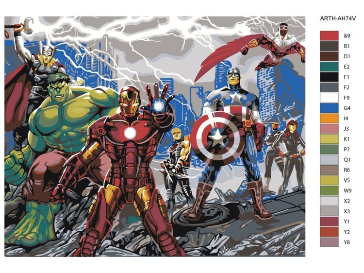 Картина по номерам «Мстители» — картинка 2