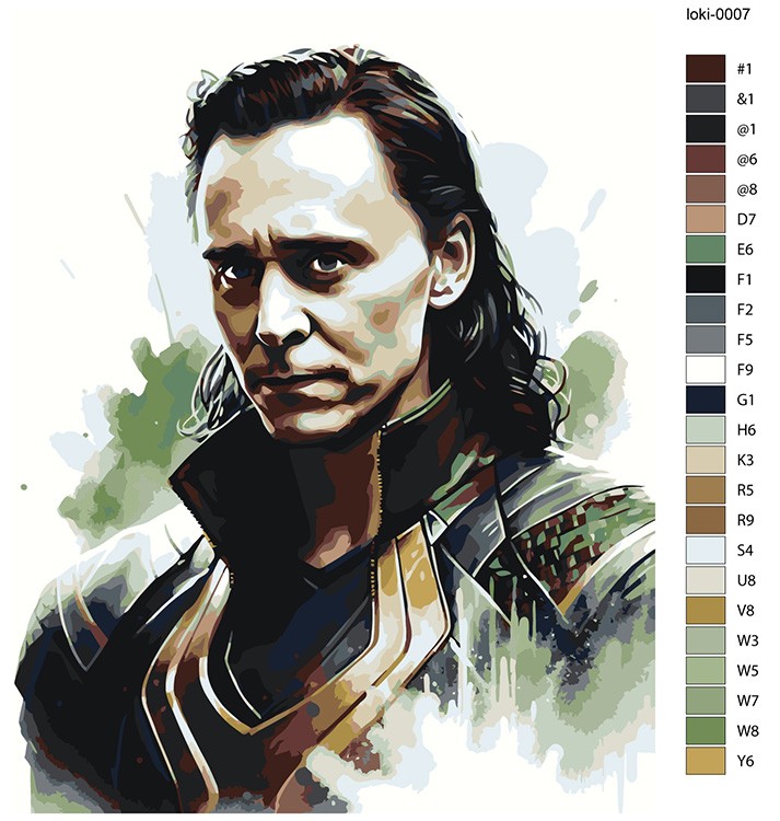 Картина по номерам «Марвел Marvel: Бог обмана Локи 5» — картинка 2