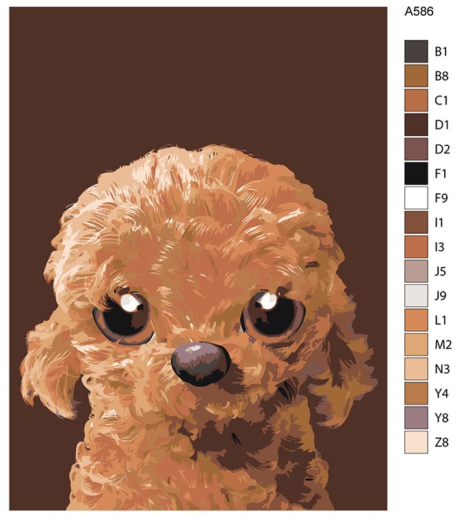 Картина по номерам «Щенок Ириска» — картинка 2