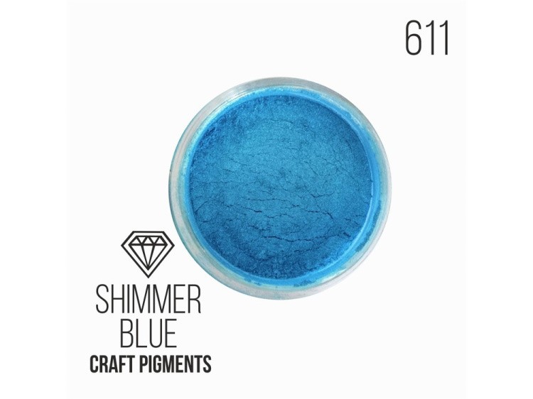 Пигмент минеральный искристый голубой (Shimmer blue) 10 мл, CraftPigments