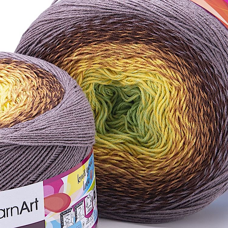 Пряжа YarnArt Flowers (317), мультиколор, 5 шт. по 40 г — картинка 2