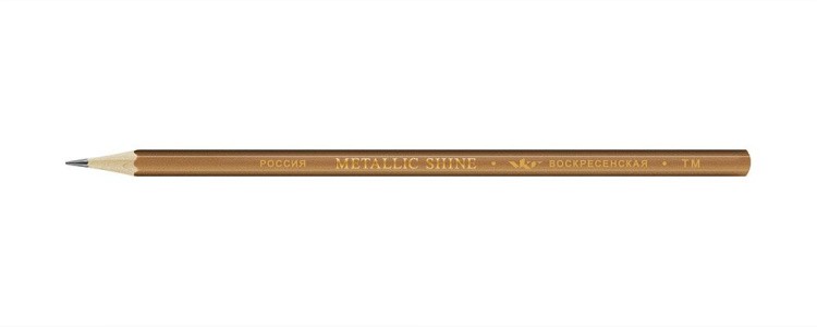 Карандаш графитный ВКФ «Metallic shine» ТМ (HB), золотой