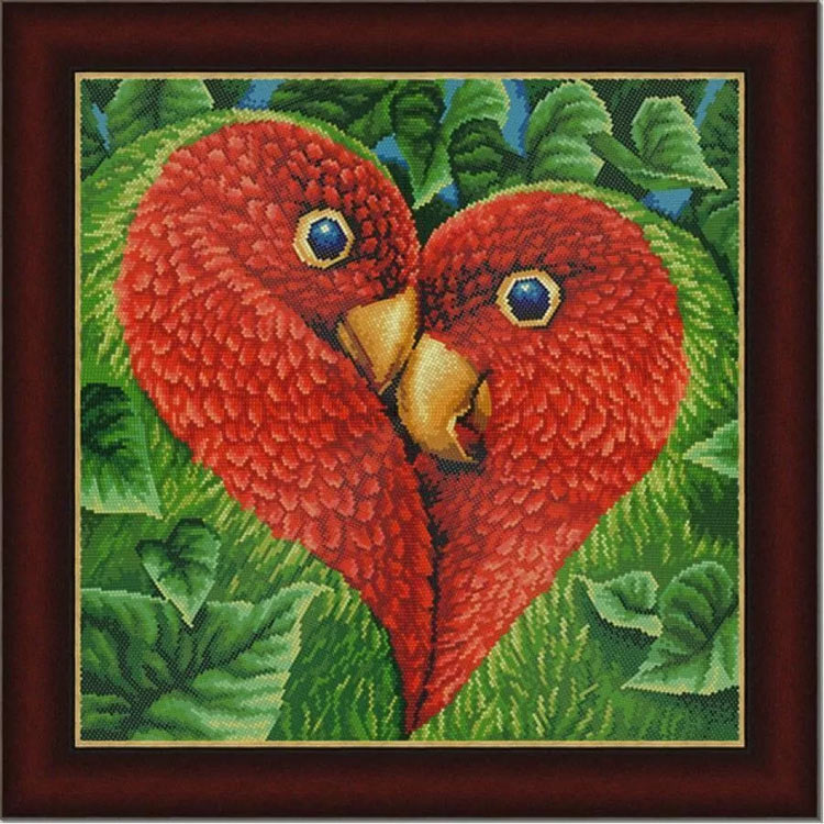 Рисунок на ткани «Неразлучники» — картинка 2