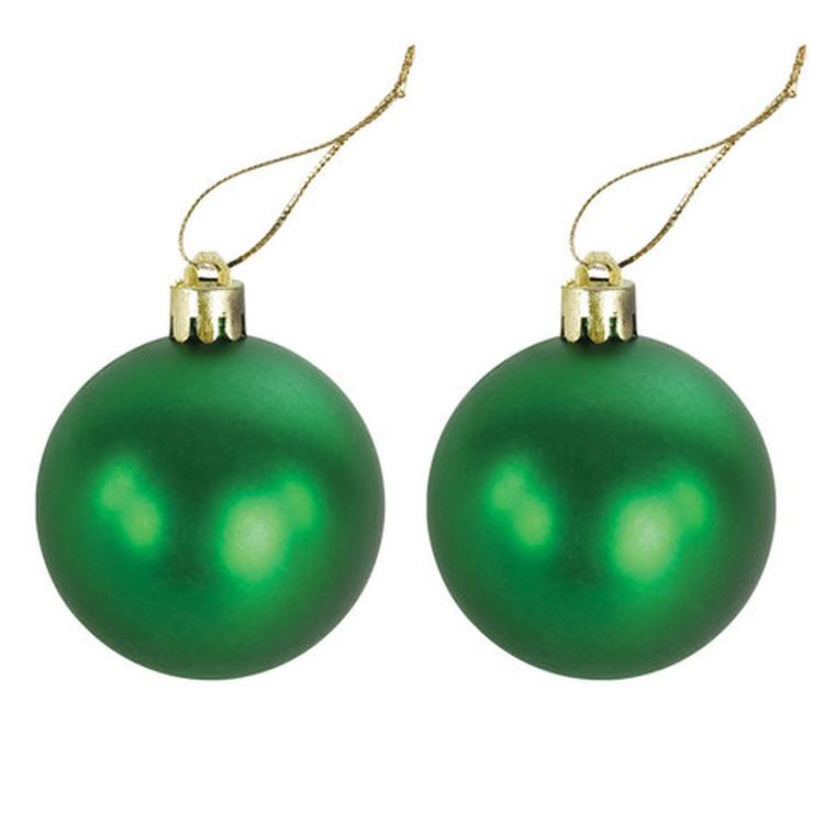 Шары елочные, набор 6 шт., пластик, 6 см, зеленые (глянец, матовый, глиттер) — картинка 4