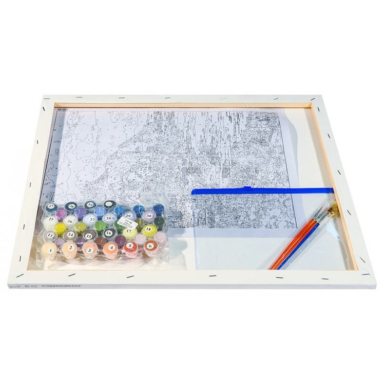 Картина по номерам «Утренний городок» — картинка 3