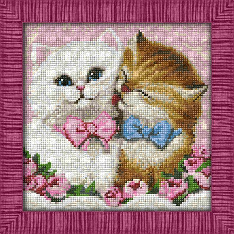 Алмазная вышивка «Кот и кошка» — картинка 2