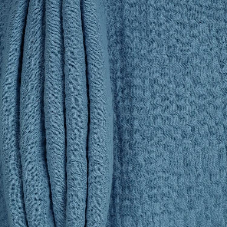 Ткань Муслин, 1 м х 130 см, 125 г/м², цвет: джинс, TBY — картинка 2