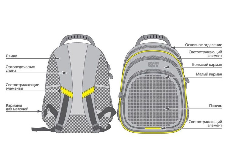 Рюкзак 4ALL Kids с битами, серо-розовый — картинка 5