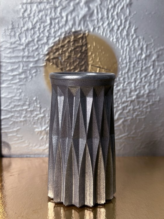 Силиконовый молд - Ваза ребристая, h 10,5 см, 1 шт. — картинка 2