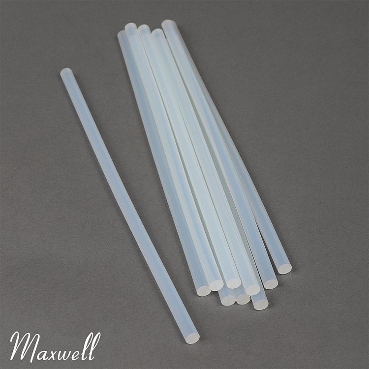 Клей для клеевого пистолета прозрачный Maxwell Glue d 7,2 мм, L 210 мм,10 шт. — картинка 2